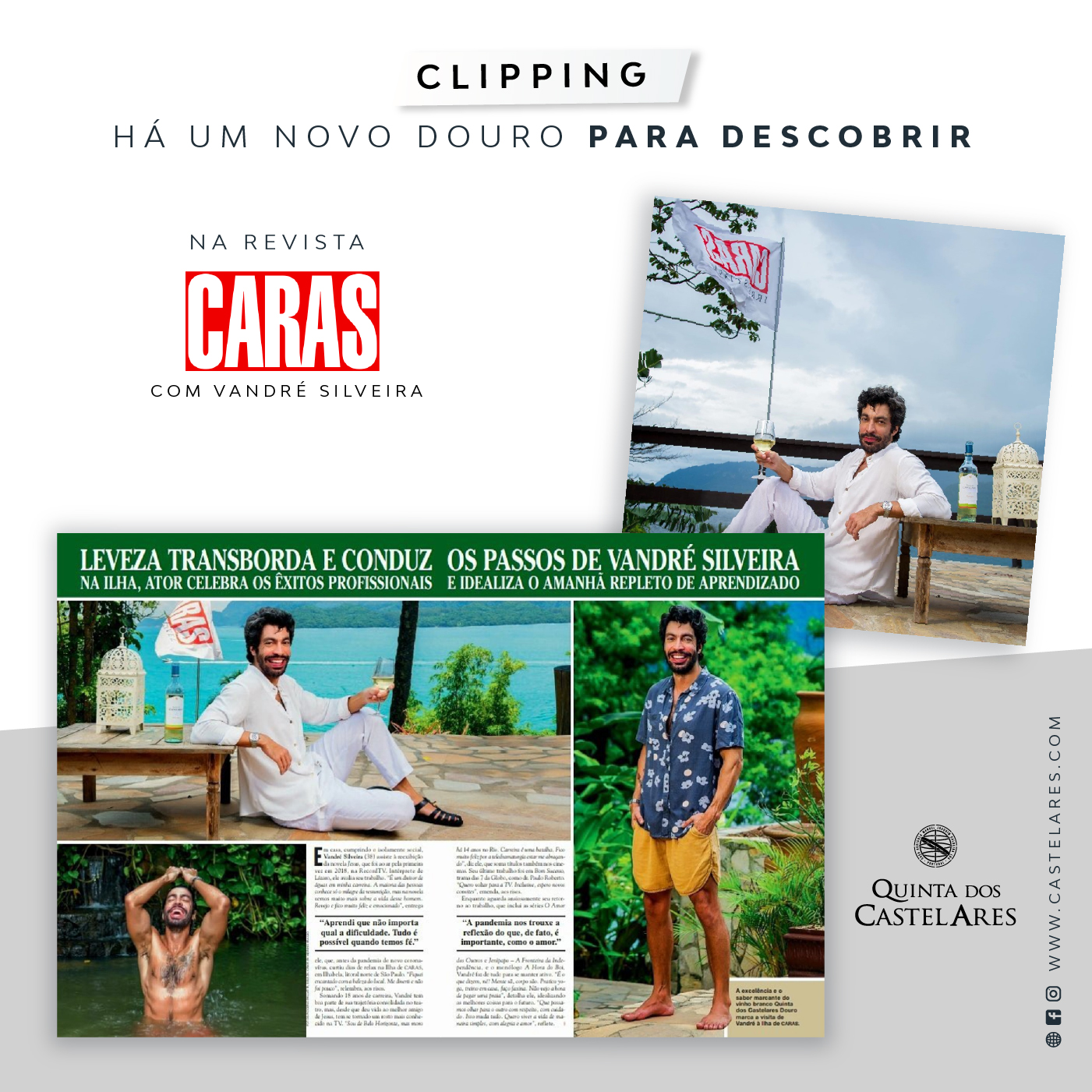 Clipping I Revista CARAS Brasil - Ator Vandré Silveira