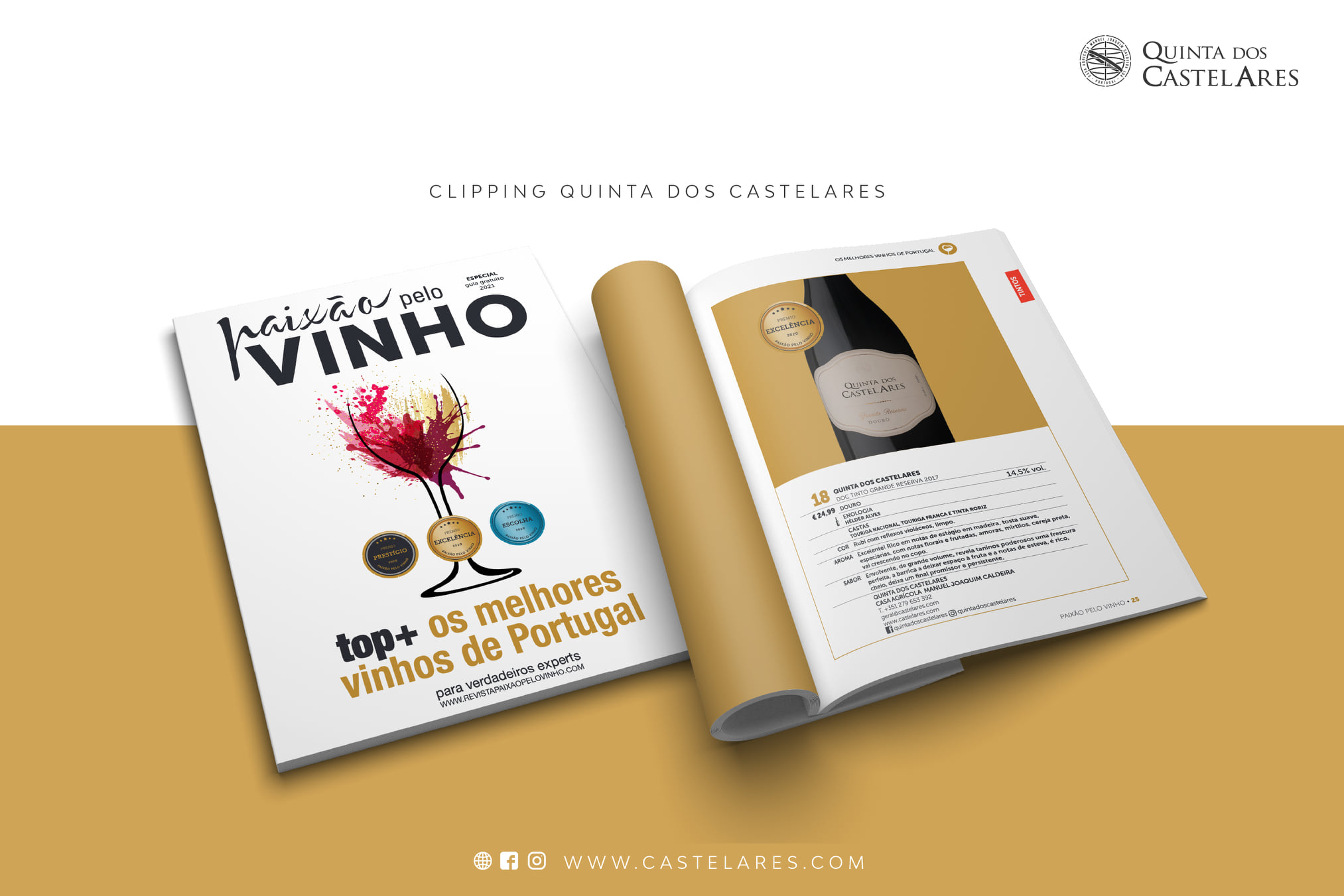 Quinta dos Castelares integra “TOP+ os melhores vinhos de Portugal 2021”