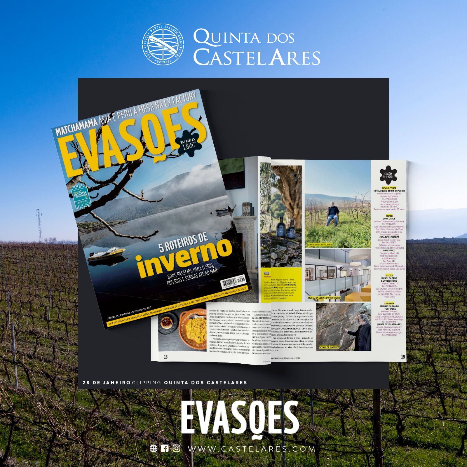 CLIPPING QUINTA DOS CASTELARES | Revista Evasões